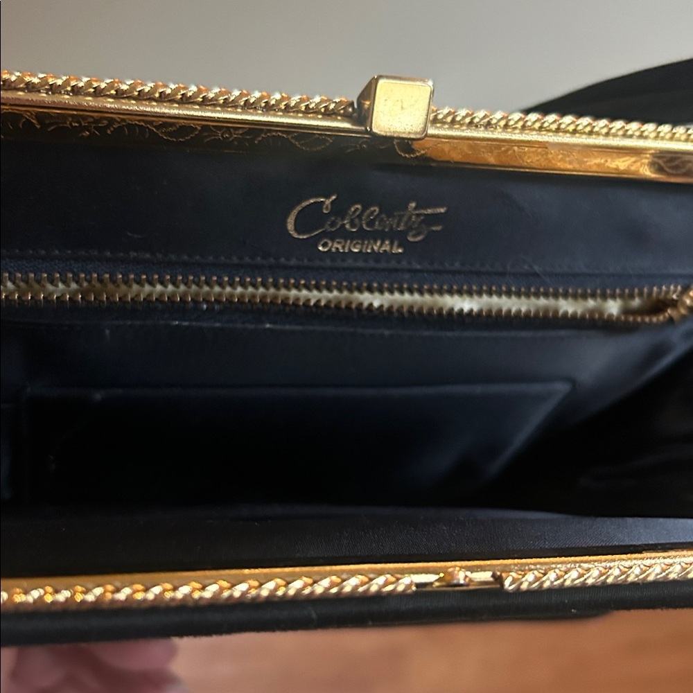 Vintage Coblentz Bag & JR USA Hand Bag Satin Gold Tone Hardware 1940’s & 50’s - Picture 7 of 17